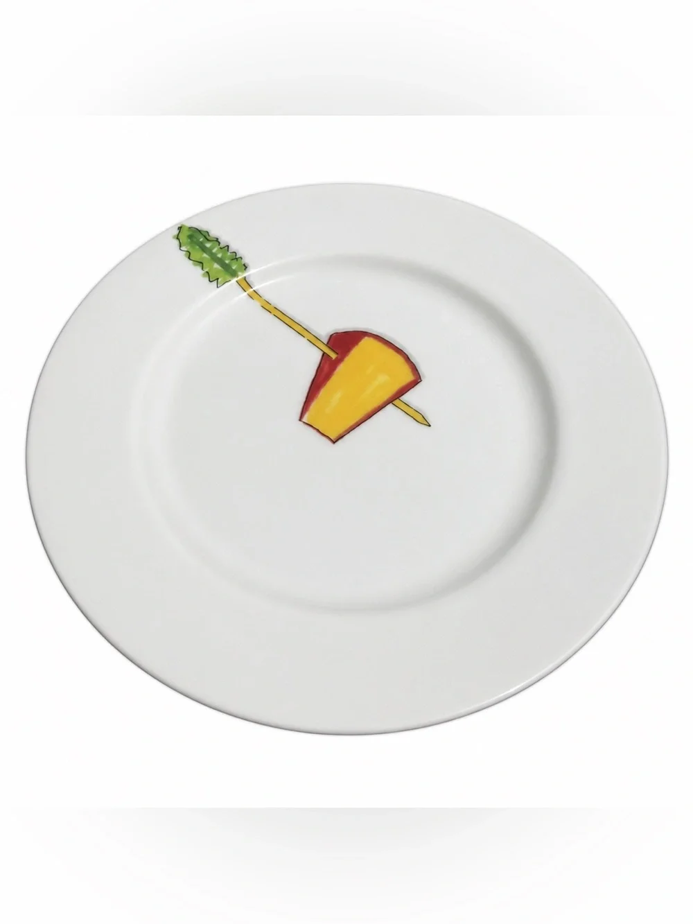 Nancy Green Crate & Barrel Tidbits Plates Set of 5 Appetizer Sushi Seafood 6.5”